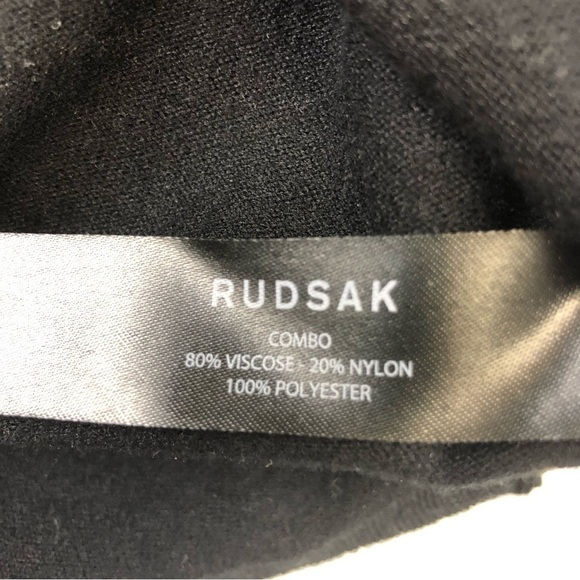 Rudsak black vegan leather sleeve knit dress XS - Picture 9 of 11